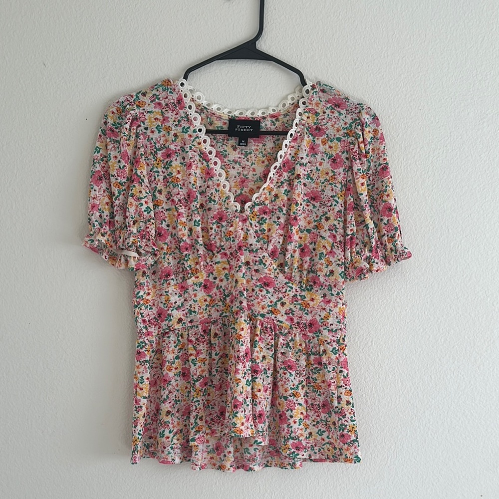 Ann Taylor Floral Print Women's Top - Multicolor